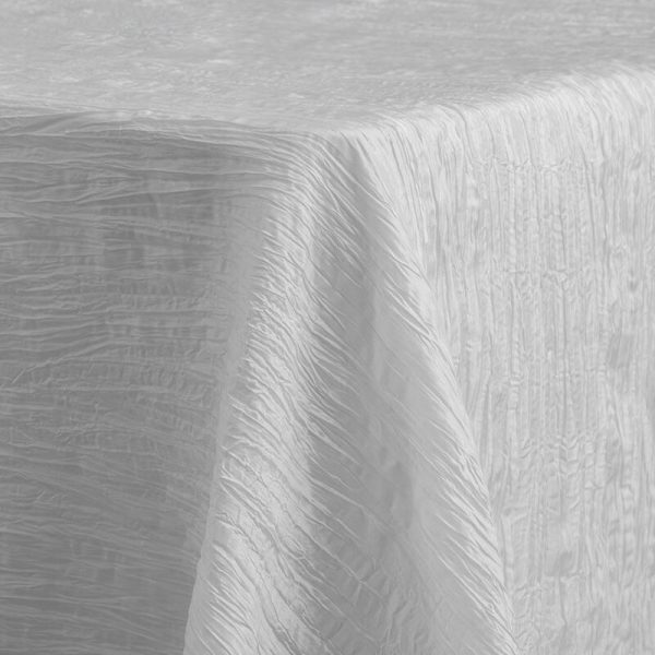 Crinkle Taffeta White Linen