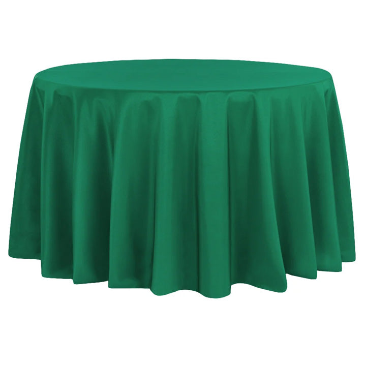 Emerald Green Round Tablecloth 120″