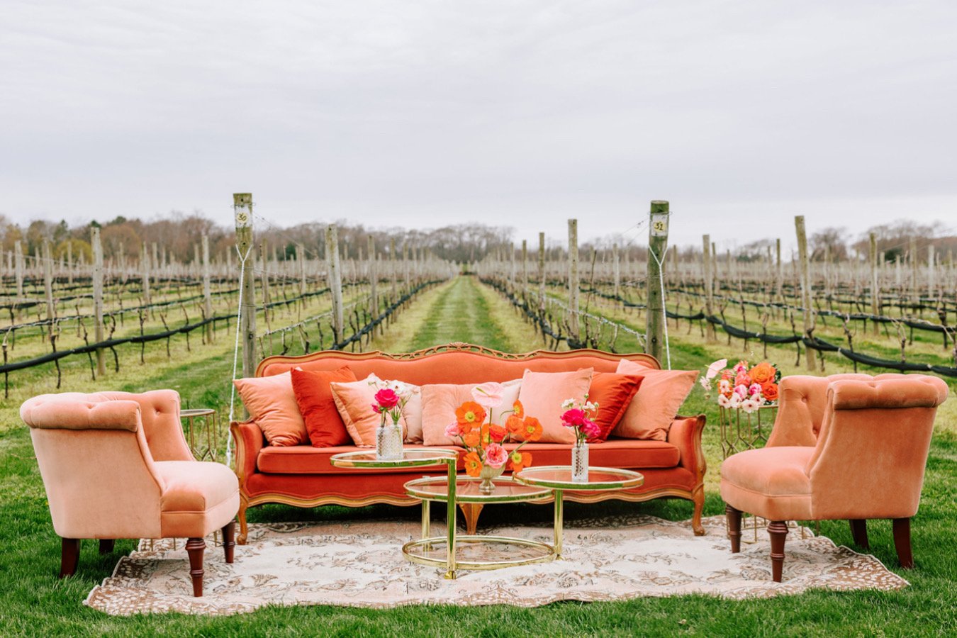 Gold + Glass Swivel Coffee Table