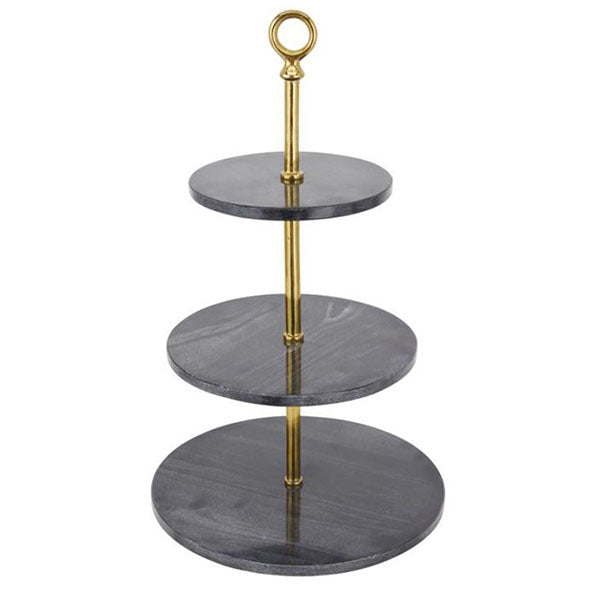 Gold Black Marble 3 Tier Cake Stand
