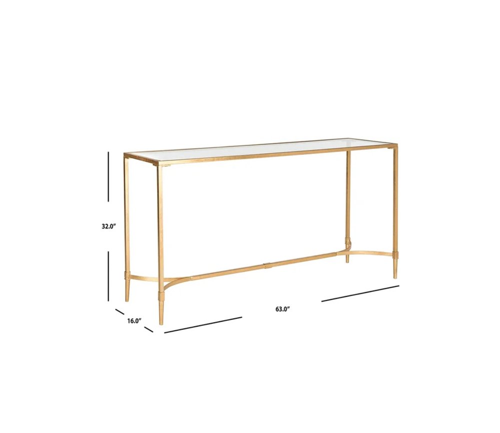 Gold Patina Console Table