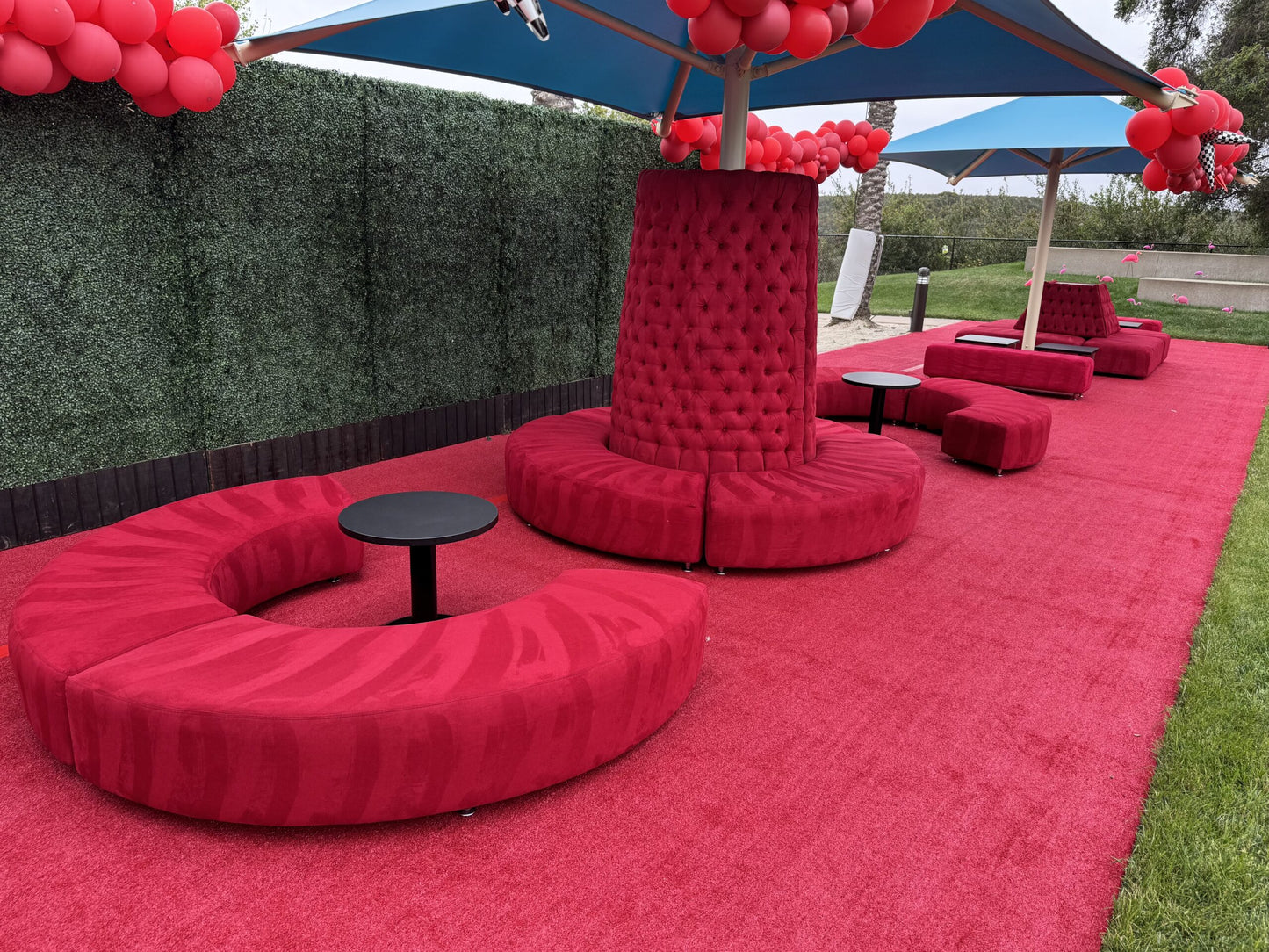 Royal Round Bench - Red