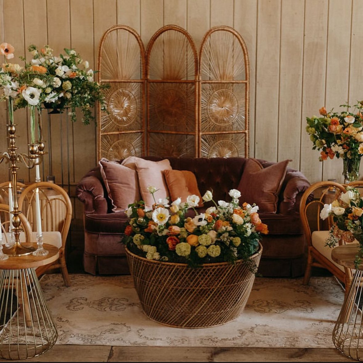 Sunburst Wicker Divider