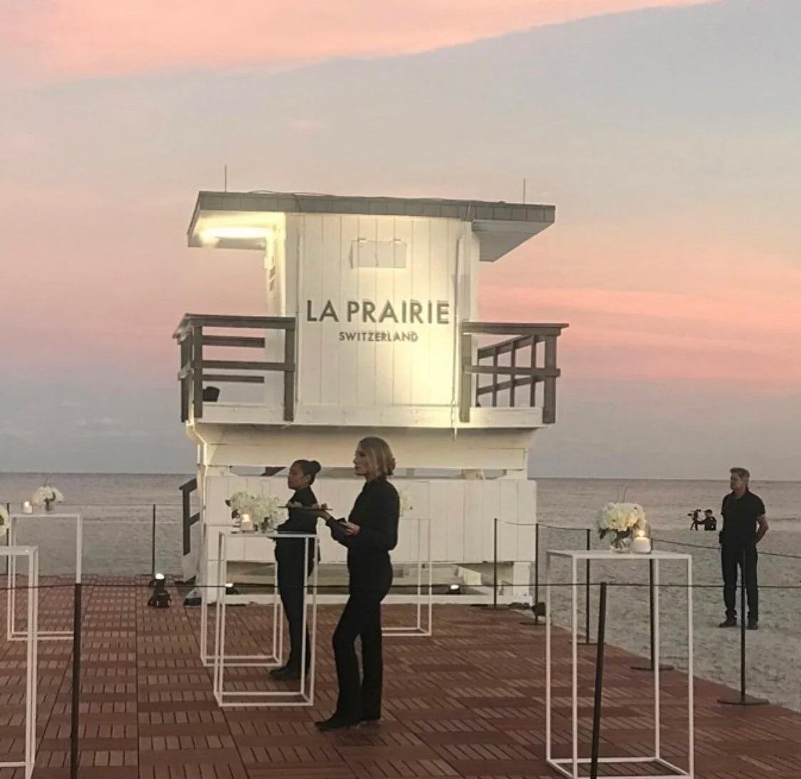 Lara Highboy Table - White