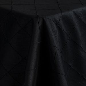 Pintuck Black Linen