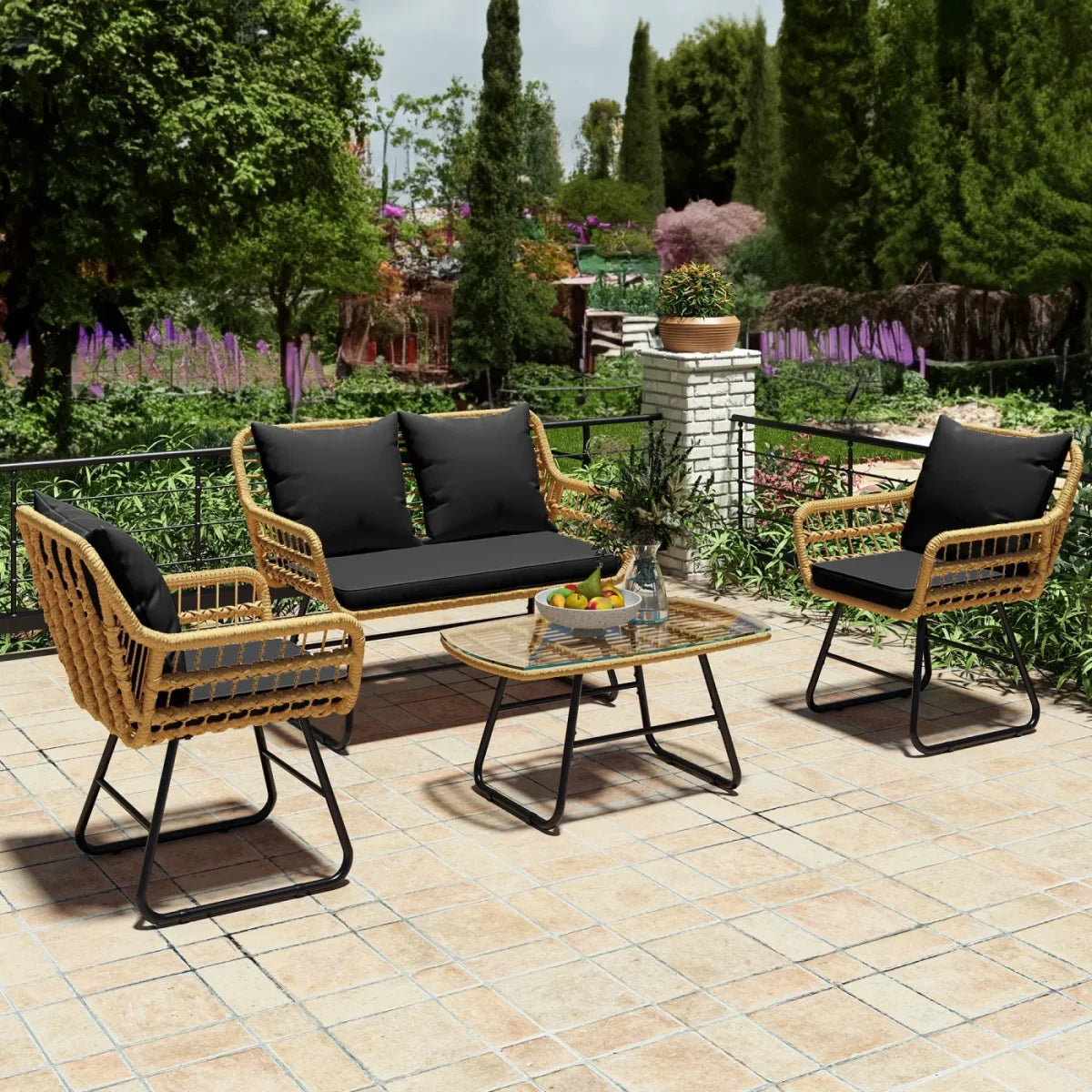 Venezuela Rattan Settee