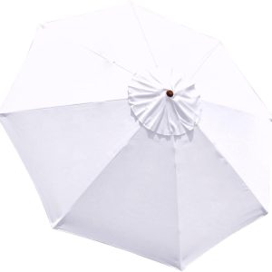 White 9' Market Umbrella