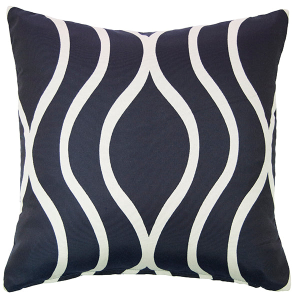 Miami Waves Pillow – Navy Blue