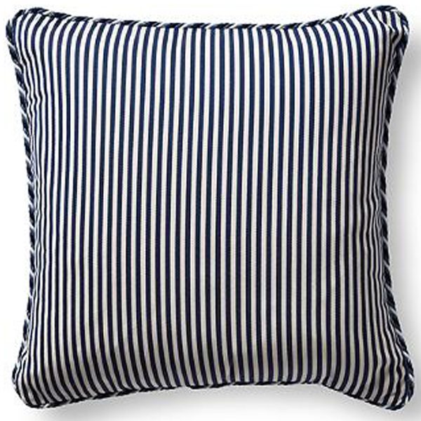 Nautical Striped Pillow – Navy/White