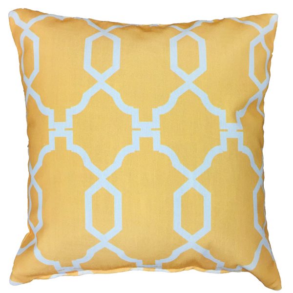 Palm Beach Arches Pillow – Sunflower Yellow