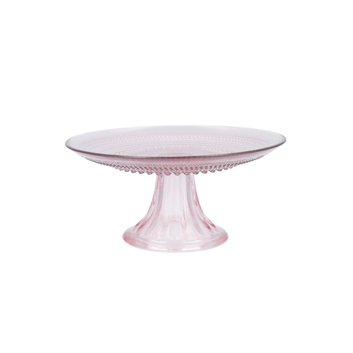 Caladito Pink Mini Glass Cake Stand 8.5 in.