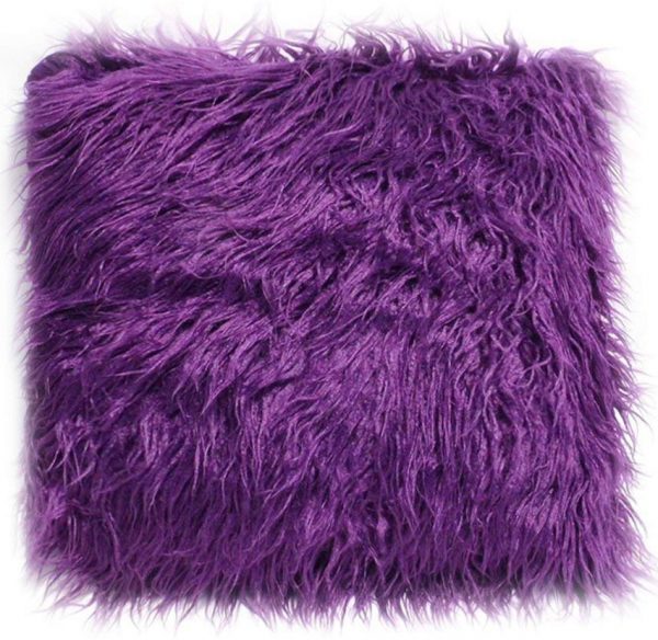 Purple Fur Pillow