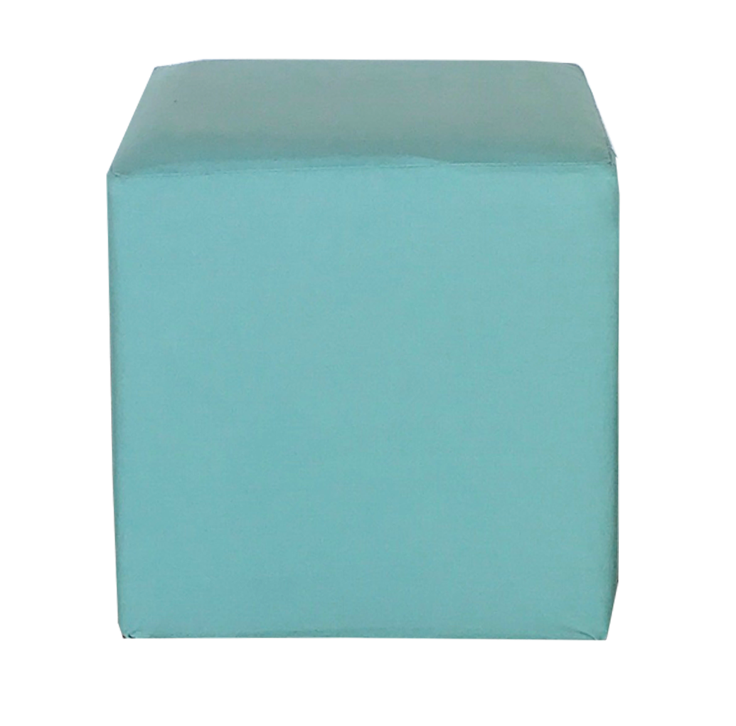 Cube Ottoman - Miami Aqua