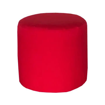 Small Round Ottoman - Red