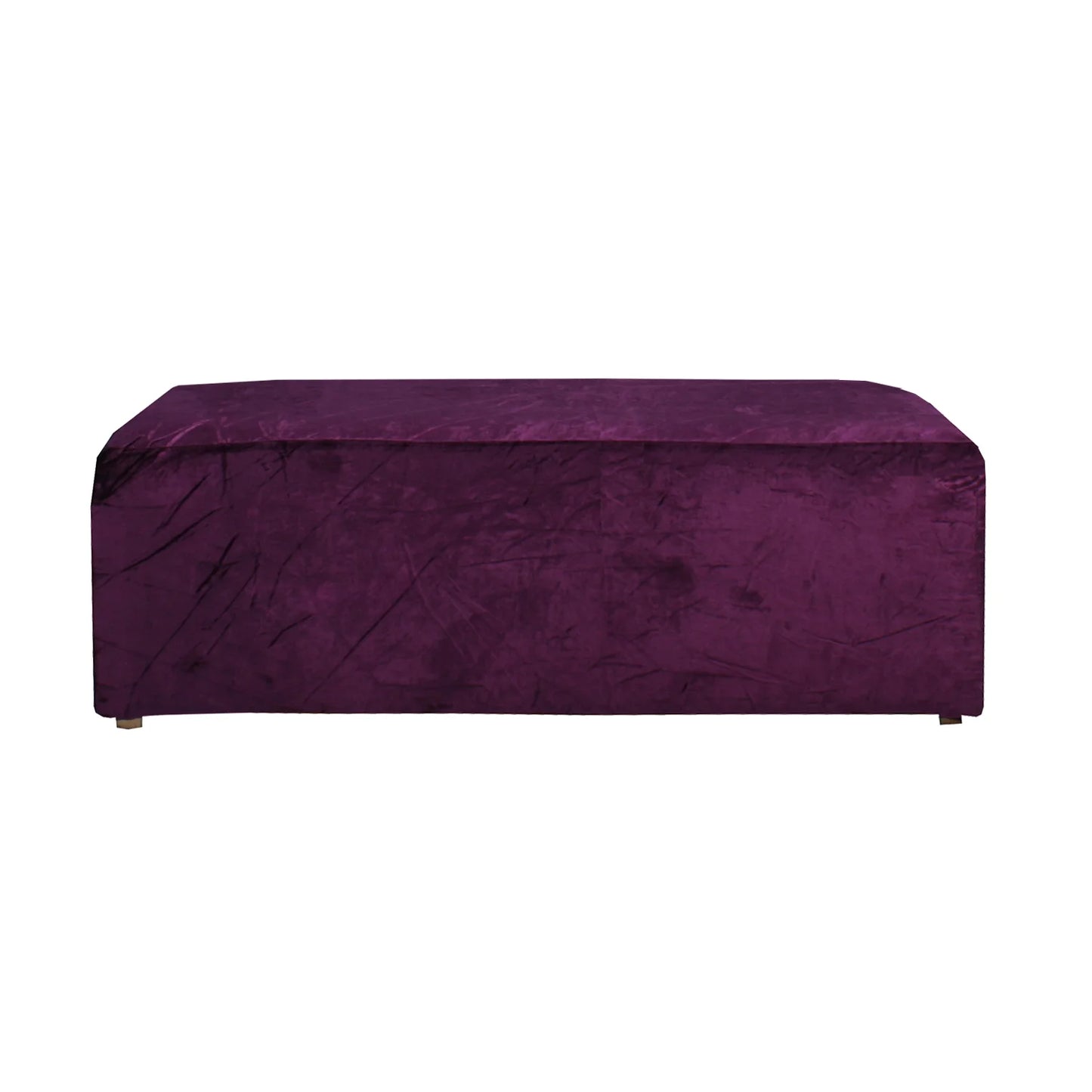 Rectangle Ottoman - Purple Velvet