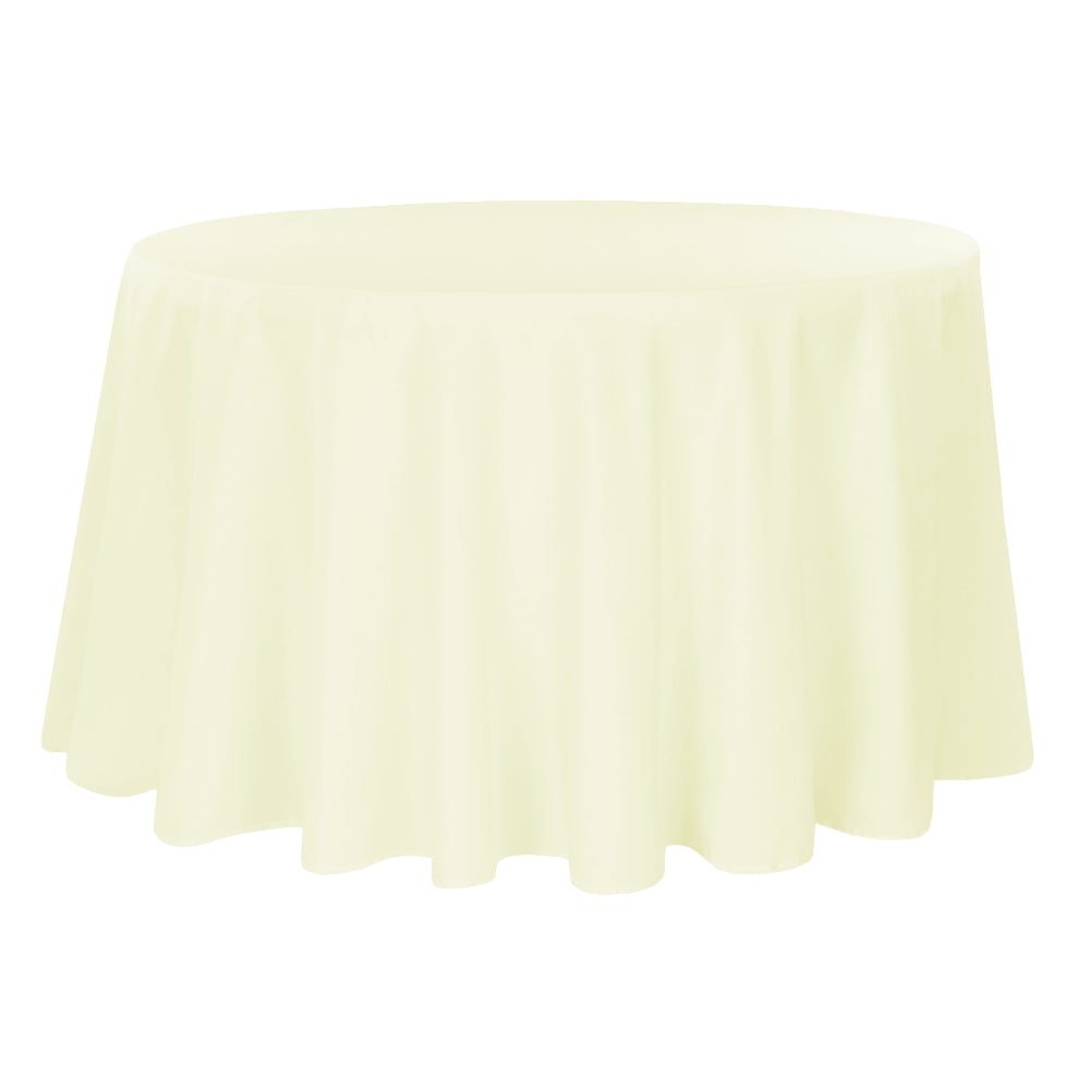 Ivory Round Tablecloth 108″