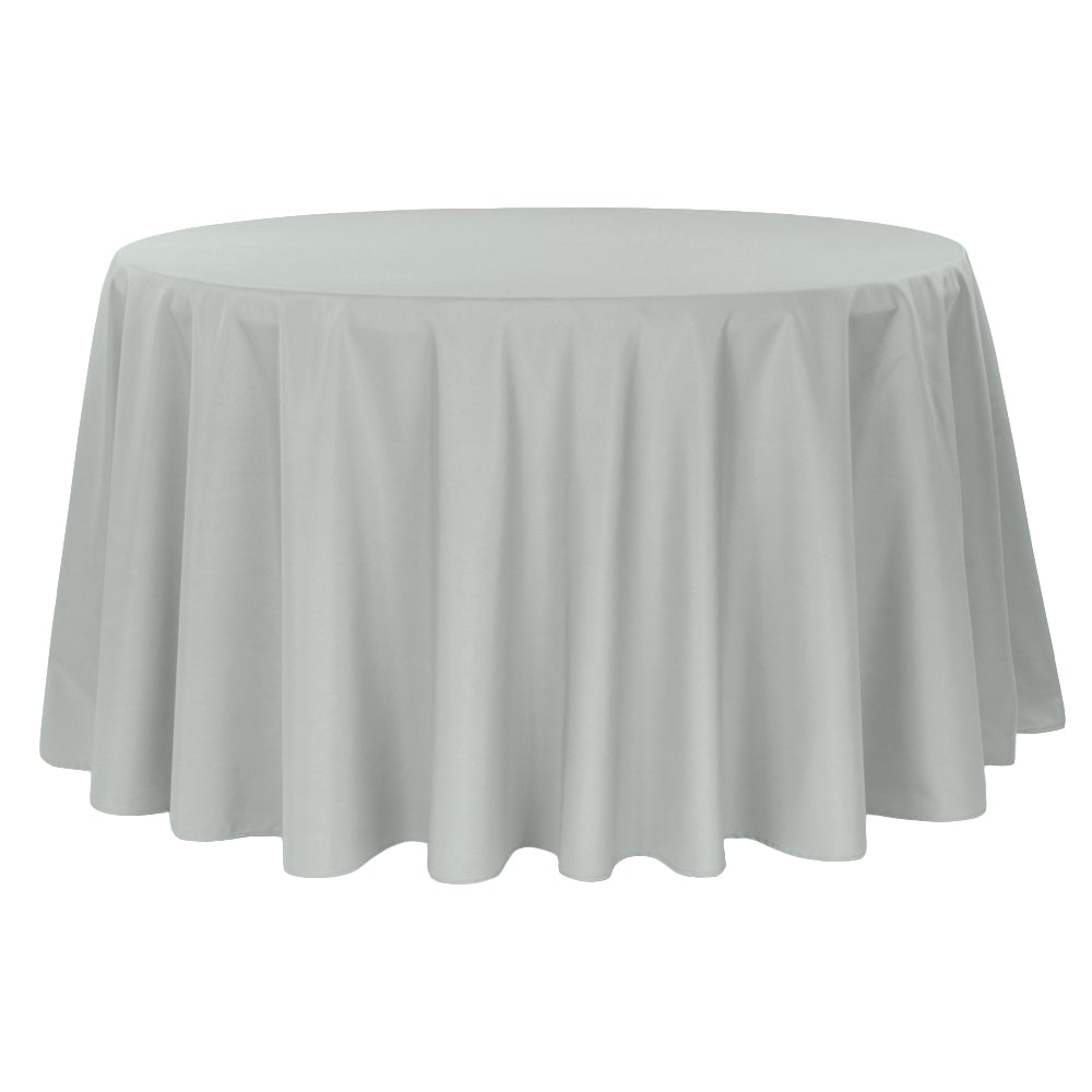 Grey Round Tablecloth 120″