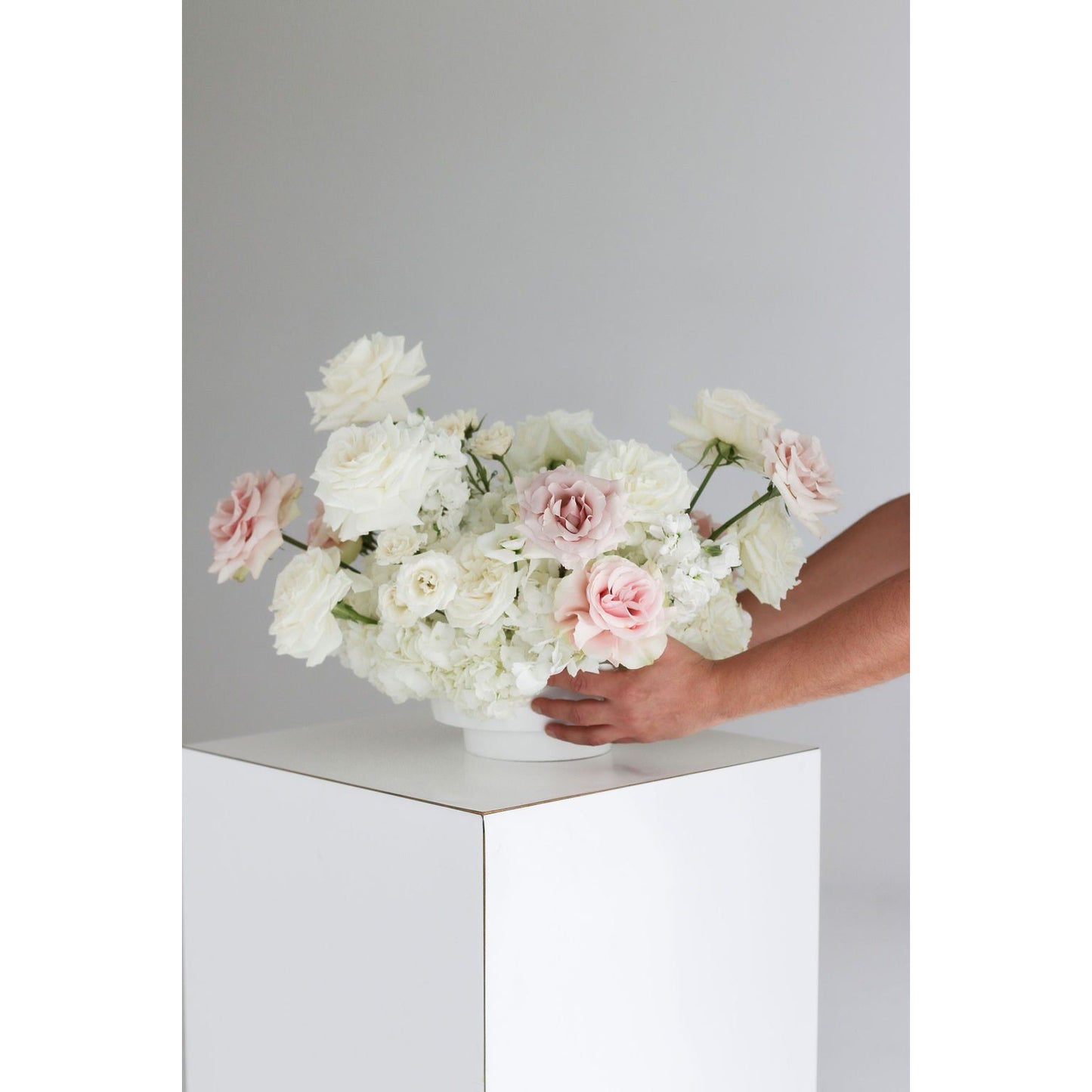 Ivory & Blush Centerpiece