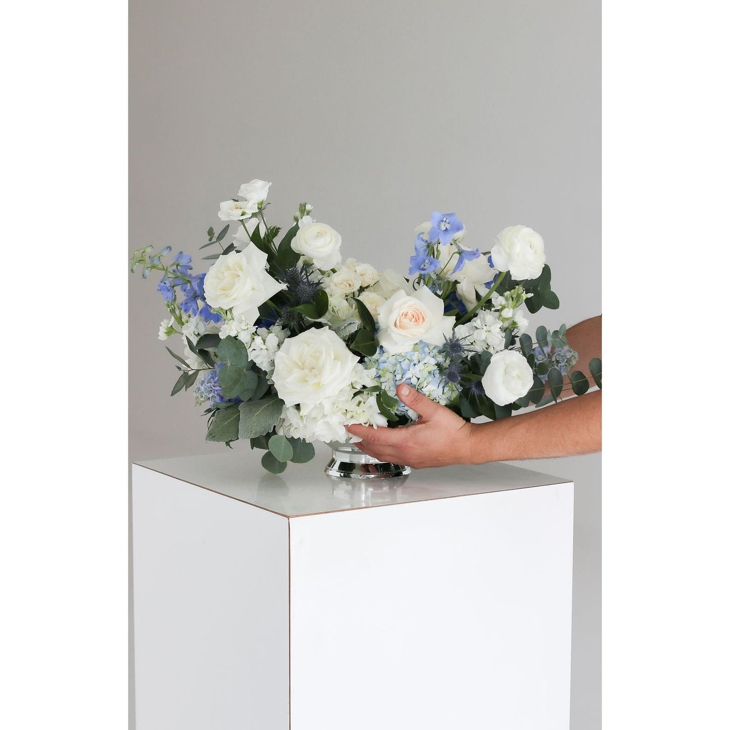 White & Blue Centerpiece