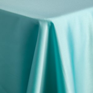 Satin Lamour Tiffany Blue Linen