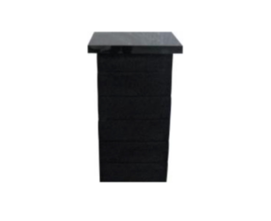 Domino Cocktail Table – Black Suede