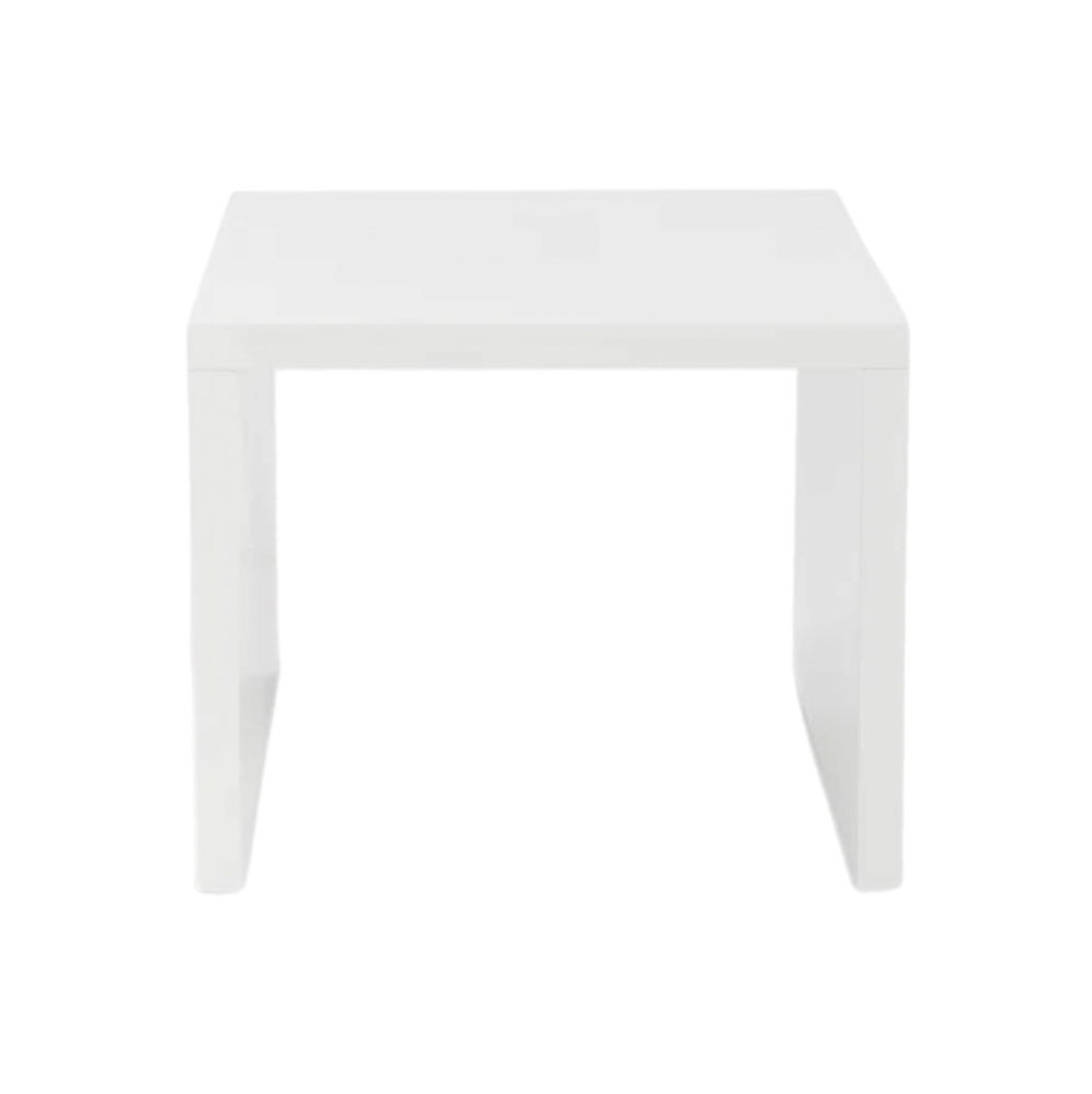 Jake White Lacquer Side Table