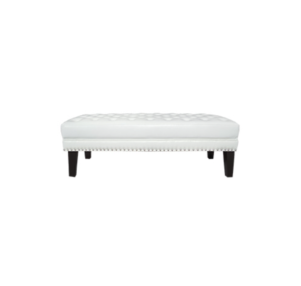 Sebastian Bench – White Leather