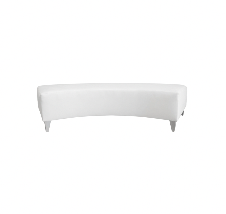 Adelle Modular Bench – White Leather