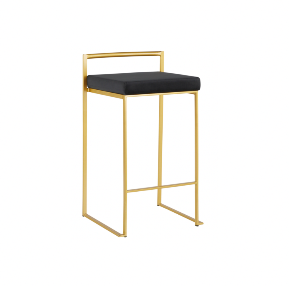 Ashton Bar Stool – Gold with Black