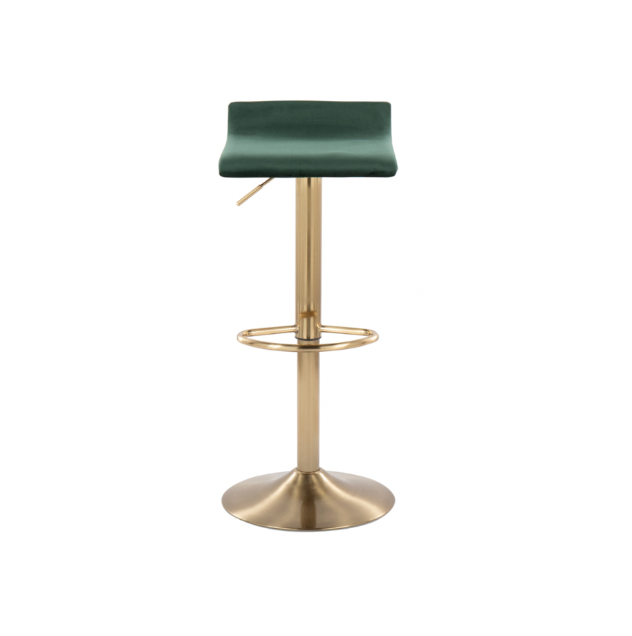 Envy Green Velvet & Gold Barstool