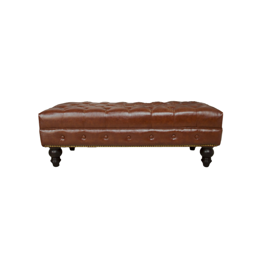 Winston Bench – Brown Leather