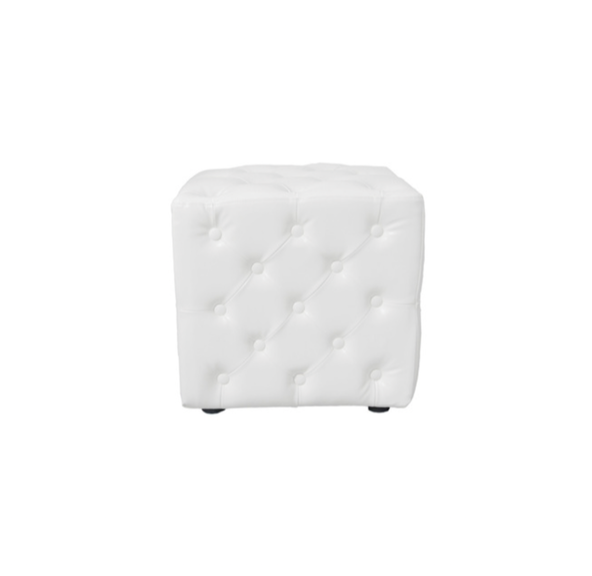 Nicholas Ottoman – White Leather