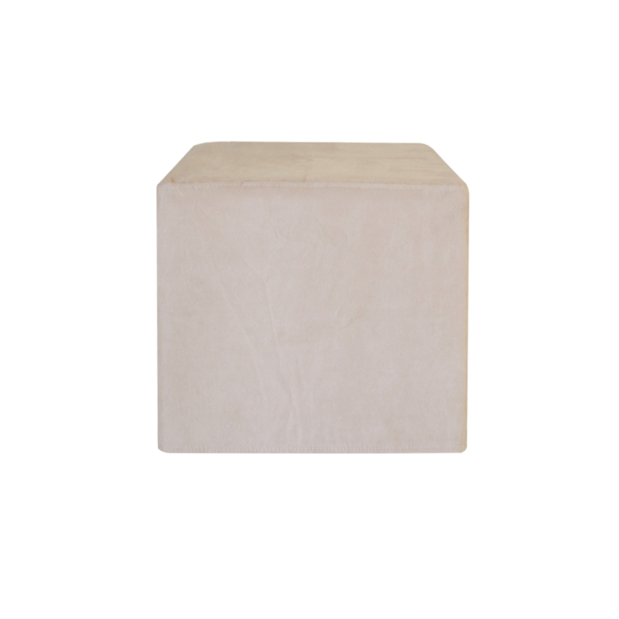 Gatsby Ottoman – Champagne Suede Slipcover