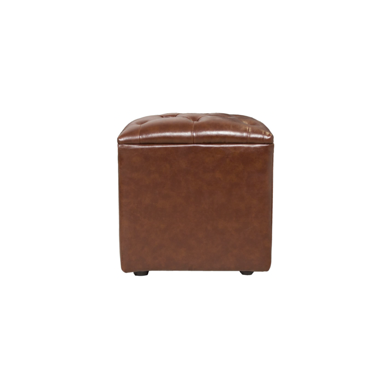 Winston Ottoman – Brown Leather