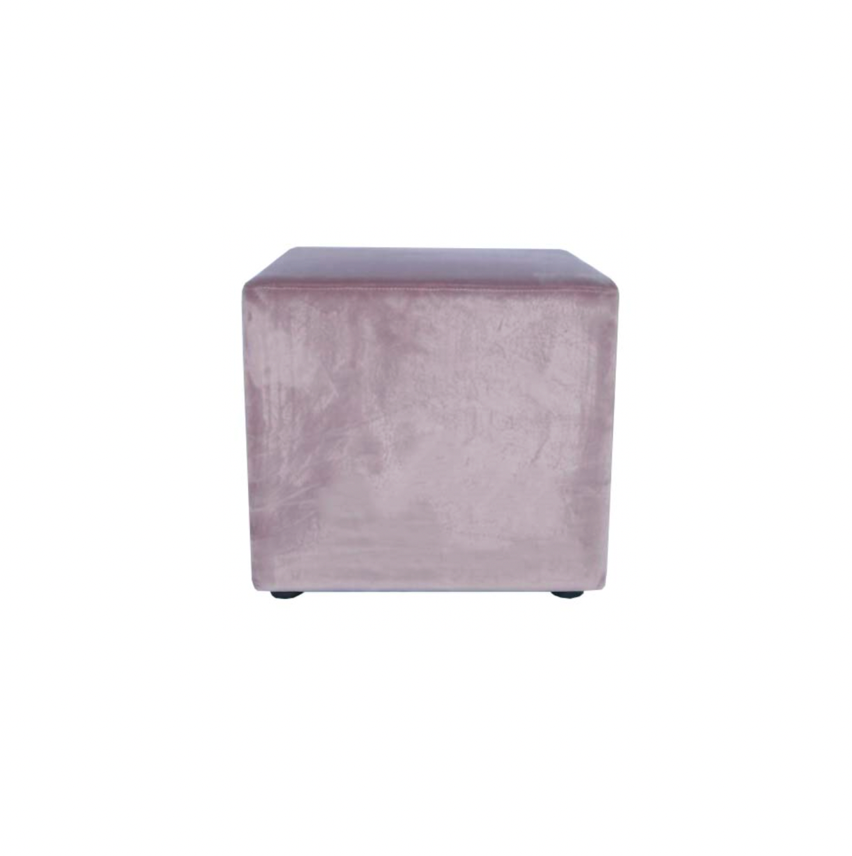 Dusty Rose Velvet Ottoman