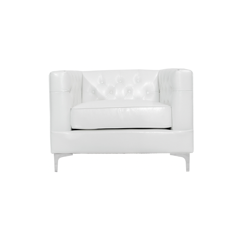 Nicholas Chair – White Leather