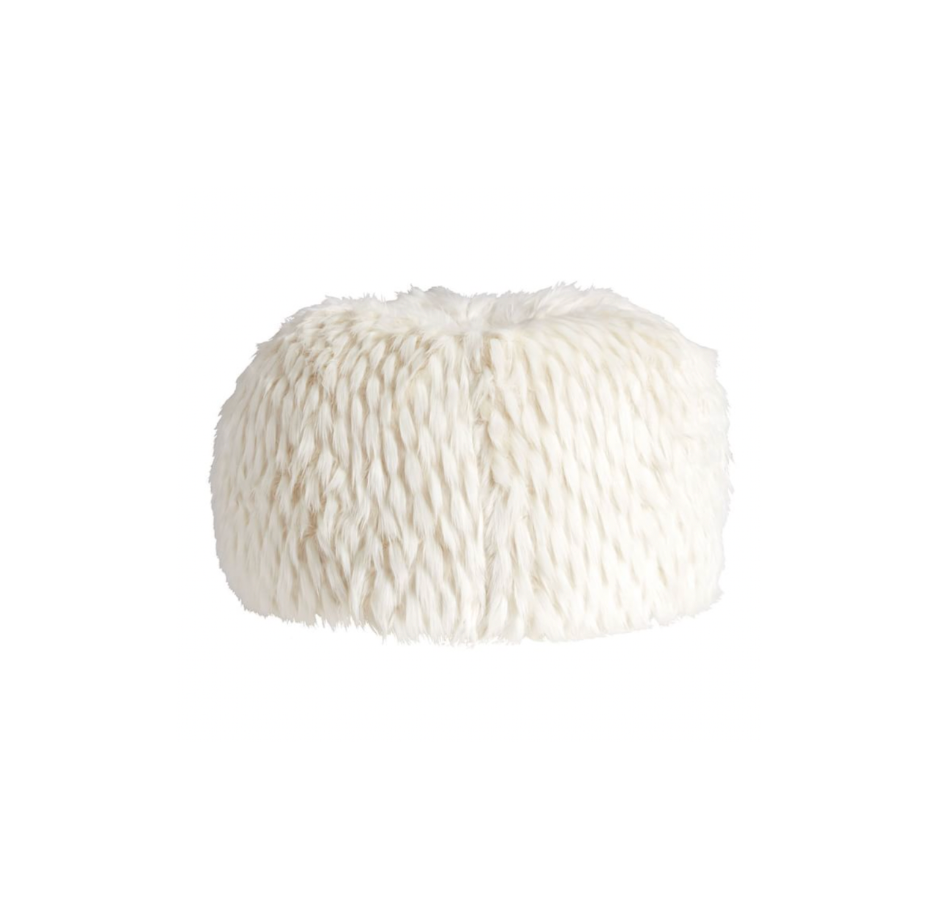 White Faux Fur Bean Bag