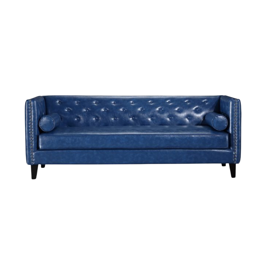 Sebastian Sofa – Peacock Blue Leather