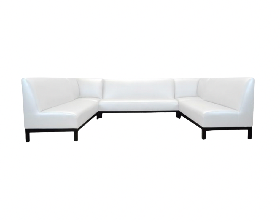 Jax ‘U’ Shape Sectional – White Leather
