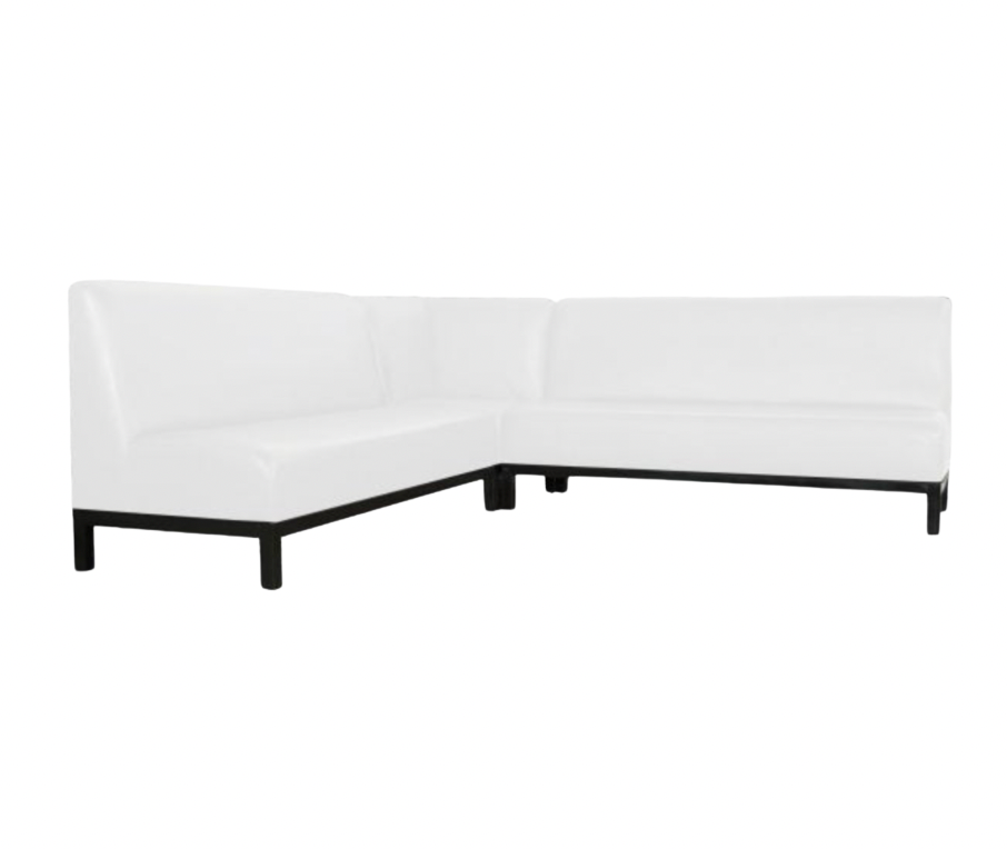 Jax ‘L’ Shape Sectional – White Leather