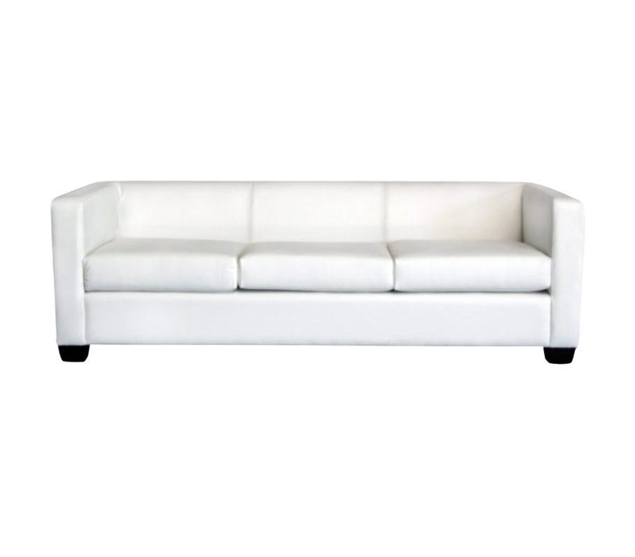 Landon Sofa – White Leather