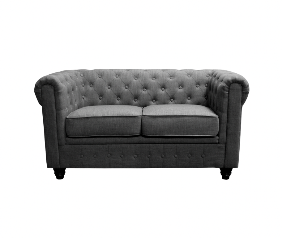 Cambridge Loveseat – Charcoal Linen