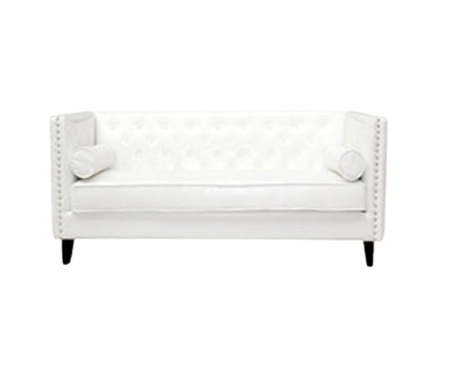 Sebastian Loveseat – White Leather