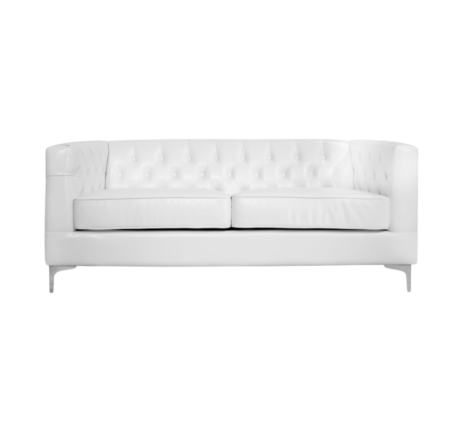 Nicholas Loveseat – White Leather