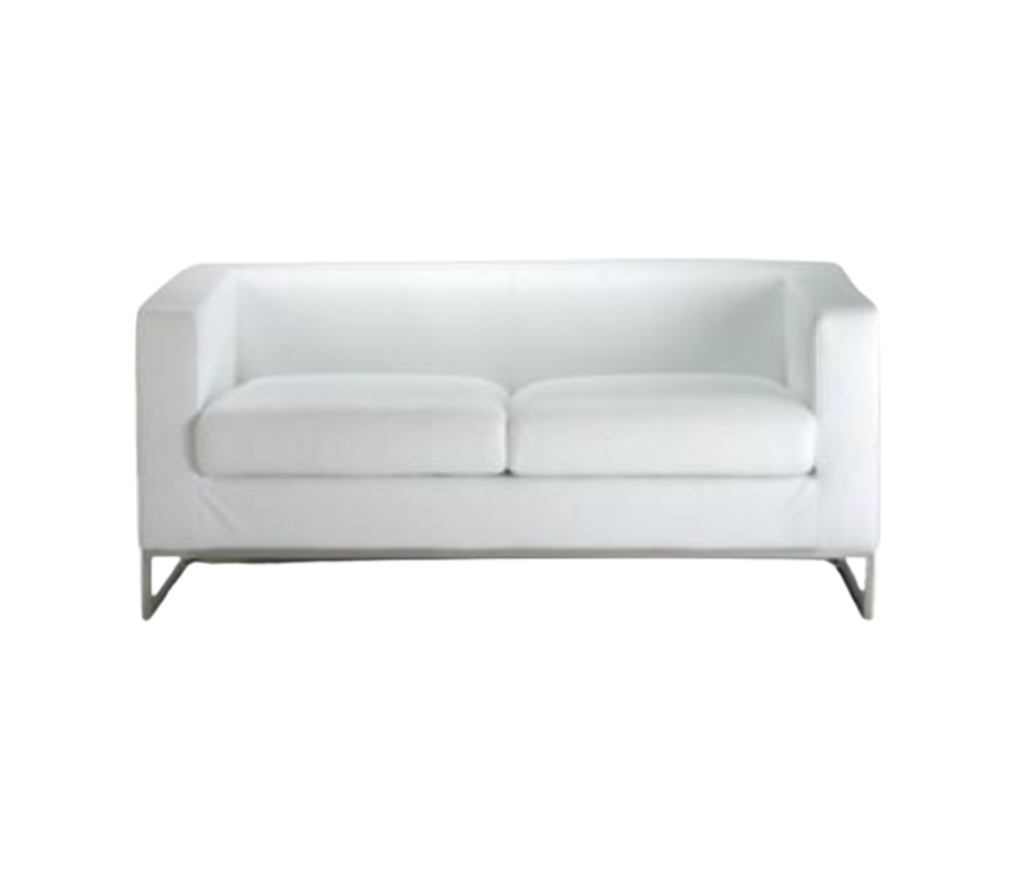 Costello Loveseat – White Leather