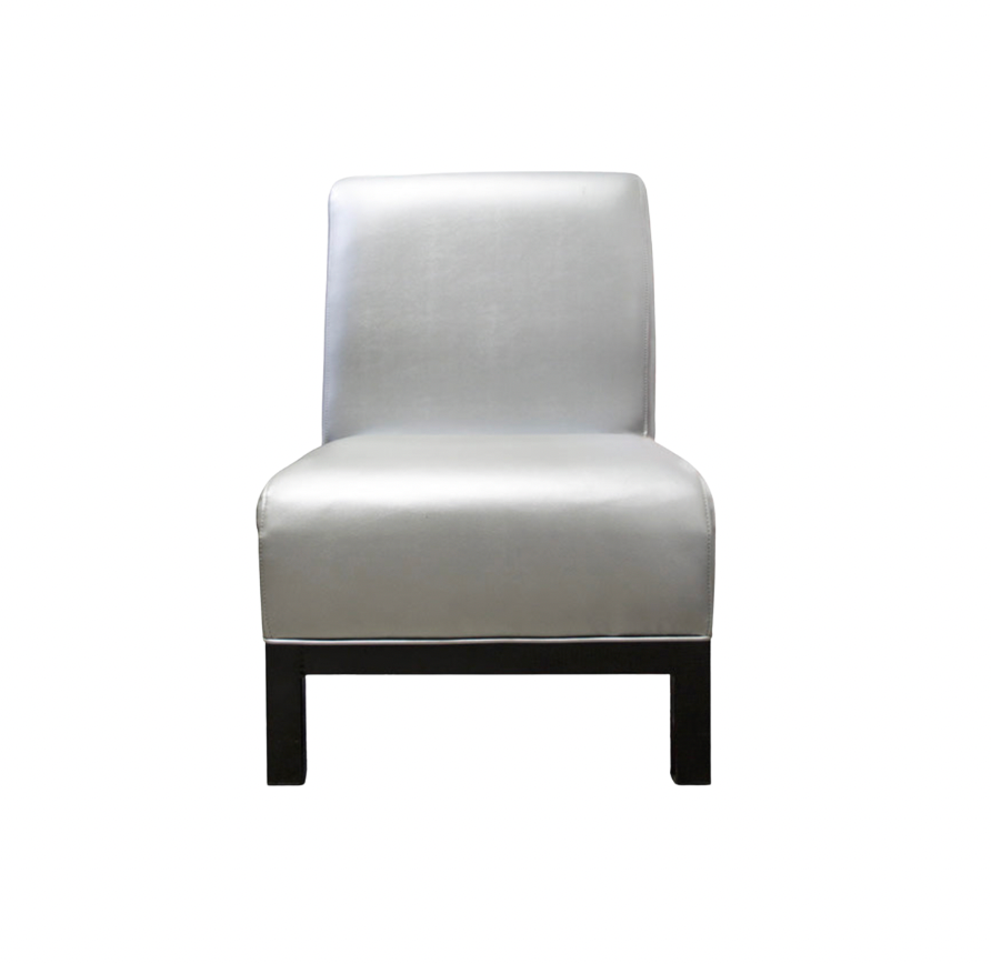 Jax Chair – Metallic Silver Leather