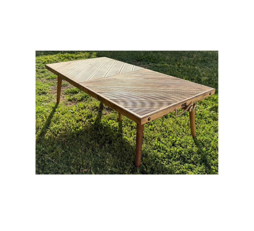 Wooden Boho Folding Picnic Table