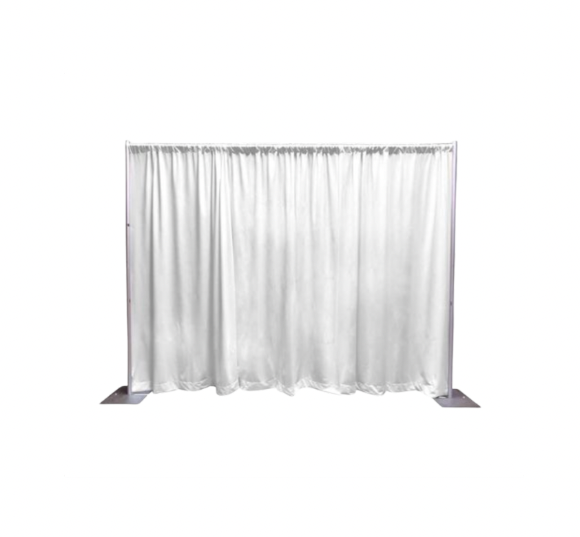 8ft. High White Pipe and Drape - Per Linear Foot