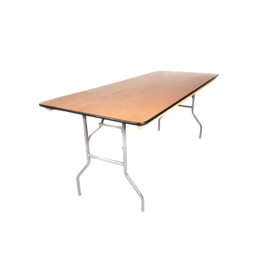 6' x 30" Rectangle Wood Folding Banquet Table (6 Ft. Table)
