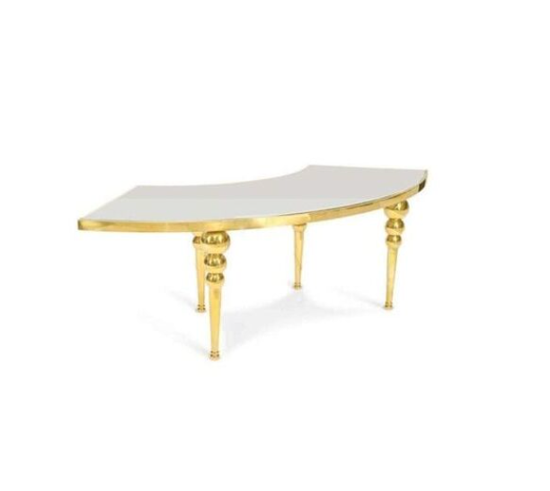 Gold/White Serpentine Table
